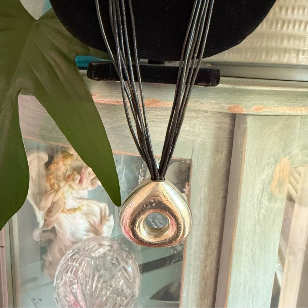 Simon Sebbag 925 Sterling Silver Pendant  Multi Strand Necklace